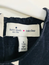 Load image into Gallery viewer, Kate Spade x Baby Gap Kid’s Bow Printed Aline Dress | 3 Years | Blue
