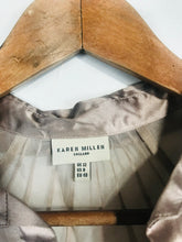 Load image into Gallery viewer, Karen Millen Women&#39;s Silk Taffeta Blouse | UK12 | Beige

