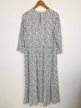 Load image into Gallery viewer, Zara Women&#39;s Polka Dot Gathered Maxi Dress | M UK10-12 | White
