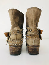 Load image into Gallery viewer, Russell &amp; Bromley Women&#39;s Studded Ankle Boots | EU38 UK5 | Brown
