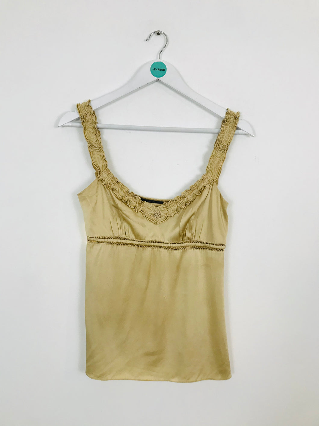 Elie Tahari Women’s Silk Strappy Blouse | UK8 | Gold