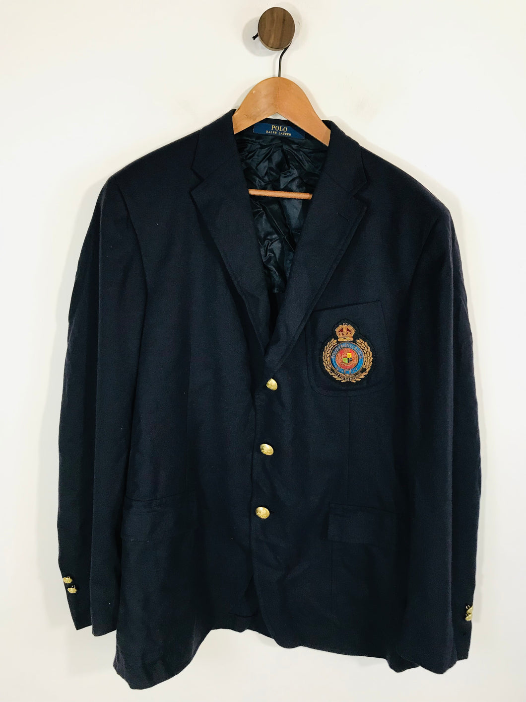 Polo Ralph Lauren Men's Embroidered Blazer Jacket | L | Blue
