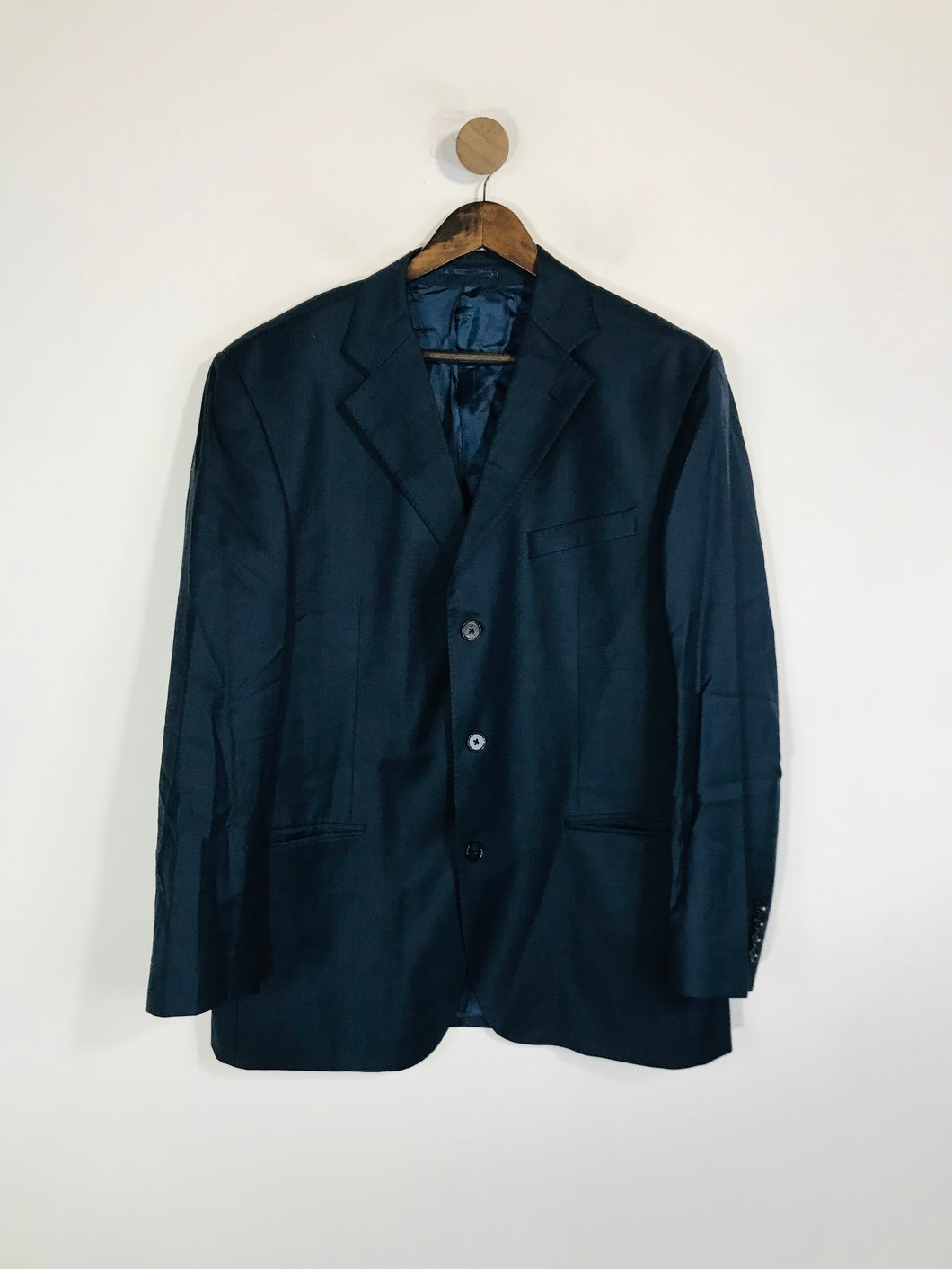 Jaeger Men's Wool Smart Blazer Jacket | 42 | Blue