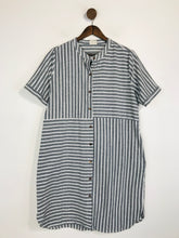 Load image into Gallery viewer, Nhai May Women&#39;s Striped Midi Shift Dress | M UK10-12 | Grey
