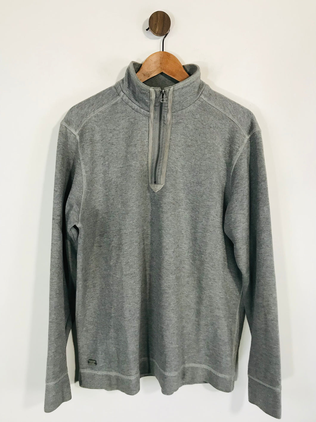 Rocha John Rocha Men's Cotton Quarter zip Jumper | L | Grey