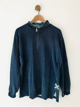 Load image into Gallery viewer, White Stuff Women&#39;s 1/4 Zip Ski Hoodie Sweatshirt | M UK12 | Blue
