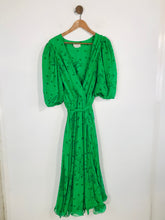 Load image into Gallery viewer, Frank Usher Women&#39;s Polka Dot Smock A-Line Dress | UK14 | Green
