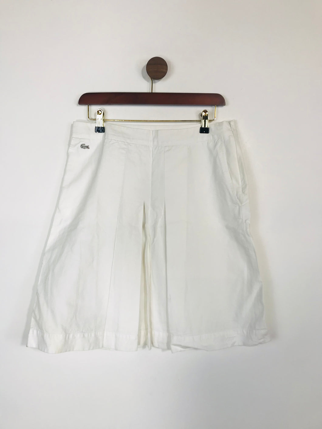 Lacoste Women's Linen Cotton Skirt | EU40 UK12 | White