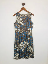 Load image into Gallery viewer, Boden Women&#39;s Silk Floral Sheath Dress | UK12 | Blue
