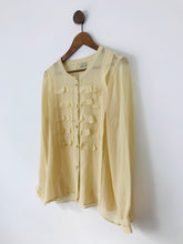 Load image into Gallery viewer, Malene Birger Women’s Silk Long Sleeve Blouse Shirt | 40 UK14 | Yellow
