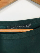 Load image into Gallery viewer, Zara Women&#39;s Sheer Blouse | L UK14 | Green
