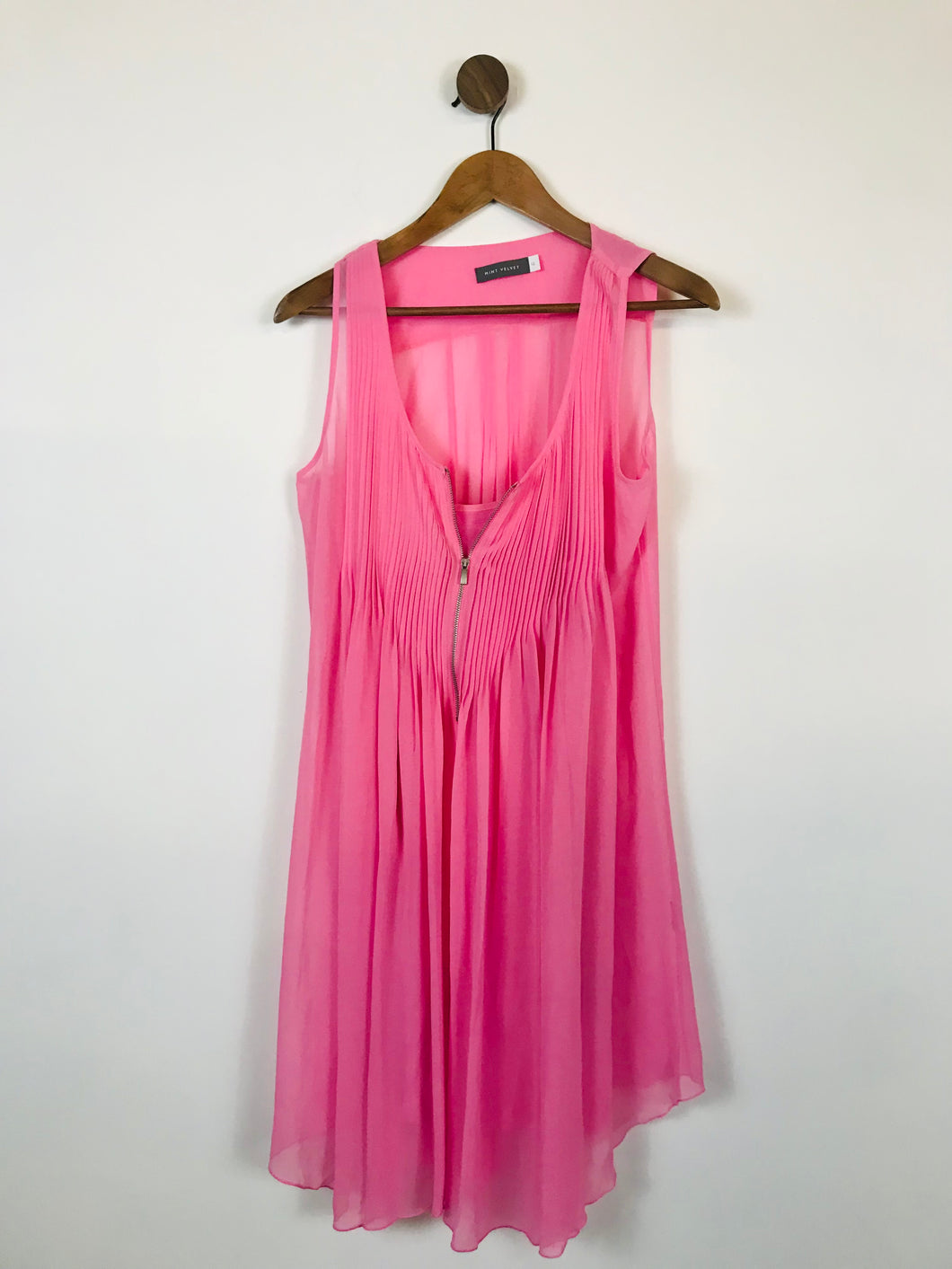 Mint Velvet Women's Pleated Shift Dress | UK12 | Pink