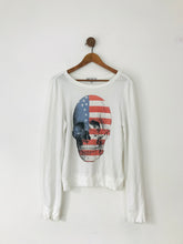 Load image into Gallery viewer, Wildfox Women’s Graphic Skull Jumper | XS UK6 | White
