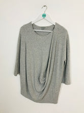 Load image into Gallery viewer, Cos Women’s Draped Jersey T-shirt | UK12 | Grey
