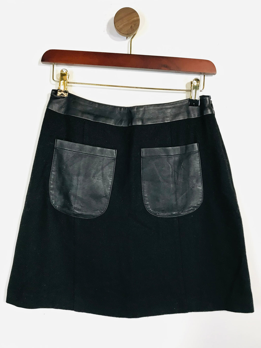 Oliver Bonas Women's Wool Mini Skirt | UK8 | Black