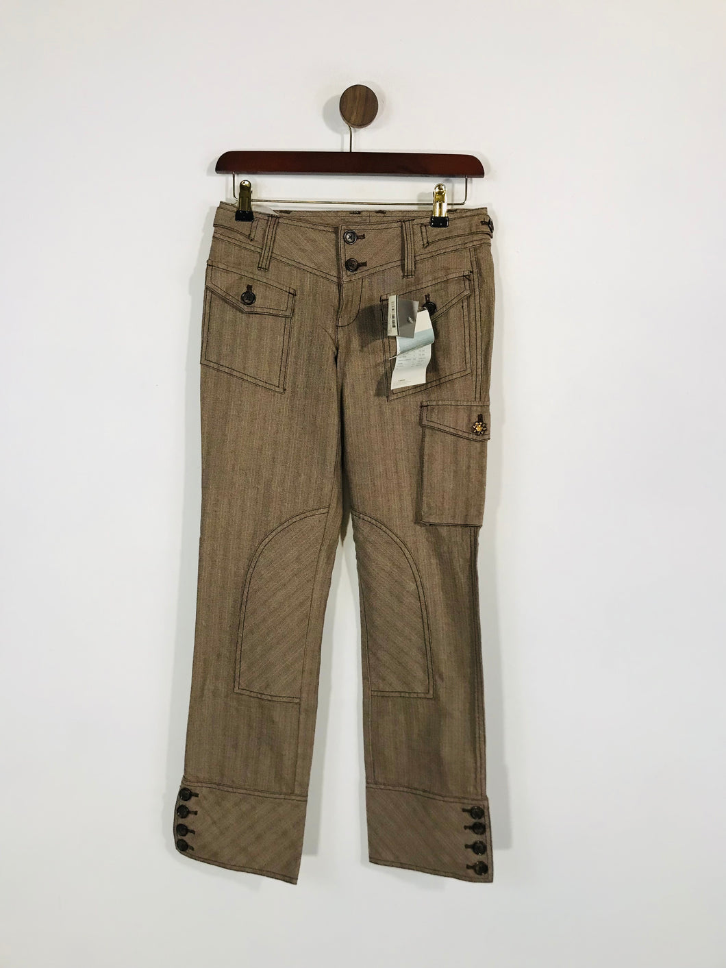 Mexx Women's Striped Casual Trousers NWT | UK6 | Brown
