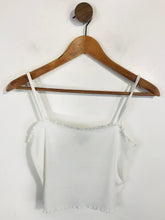 Load image into Gallery viewer, Topshop Women&#39;s Ribbed Crop Tank Top | UK12 | White

