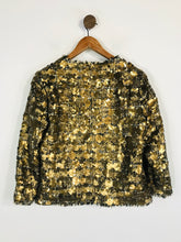 Load image into Gallery viewer, Zara Women&#39;s Sequin Blazer Jacket | XL UK16 | Beige
