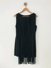 Load image into Gallery viewer, Kate Moss Topshop Women&#39;s Tassel Fringe Mini Dress | UK10 | Black

