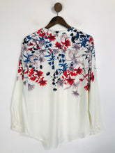 Load image into Gallery viewer, Joules Women&#39;s Floral V-Neck Blouse | UK10 | White
