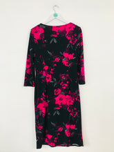Load image into Gallery viewer, Precis Women’s Floral Long Sleeve Midi Dress | UK14 | Black Pink
