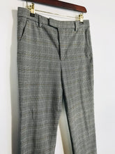 Load image into Gallery viewer, Zara Women&#39;s Check Chinos Trousers | EU38 UK10 | Grey
