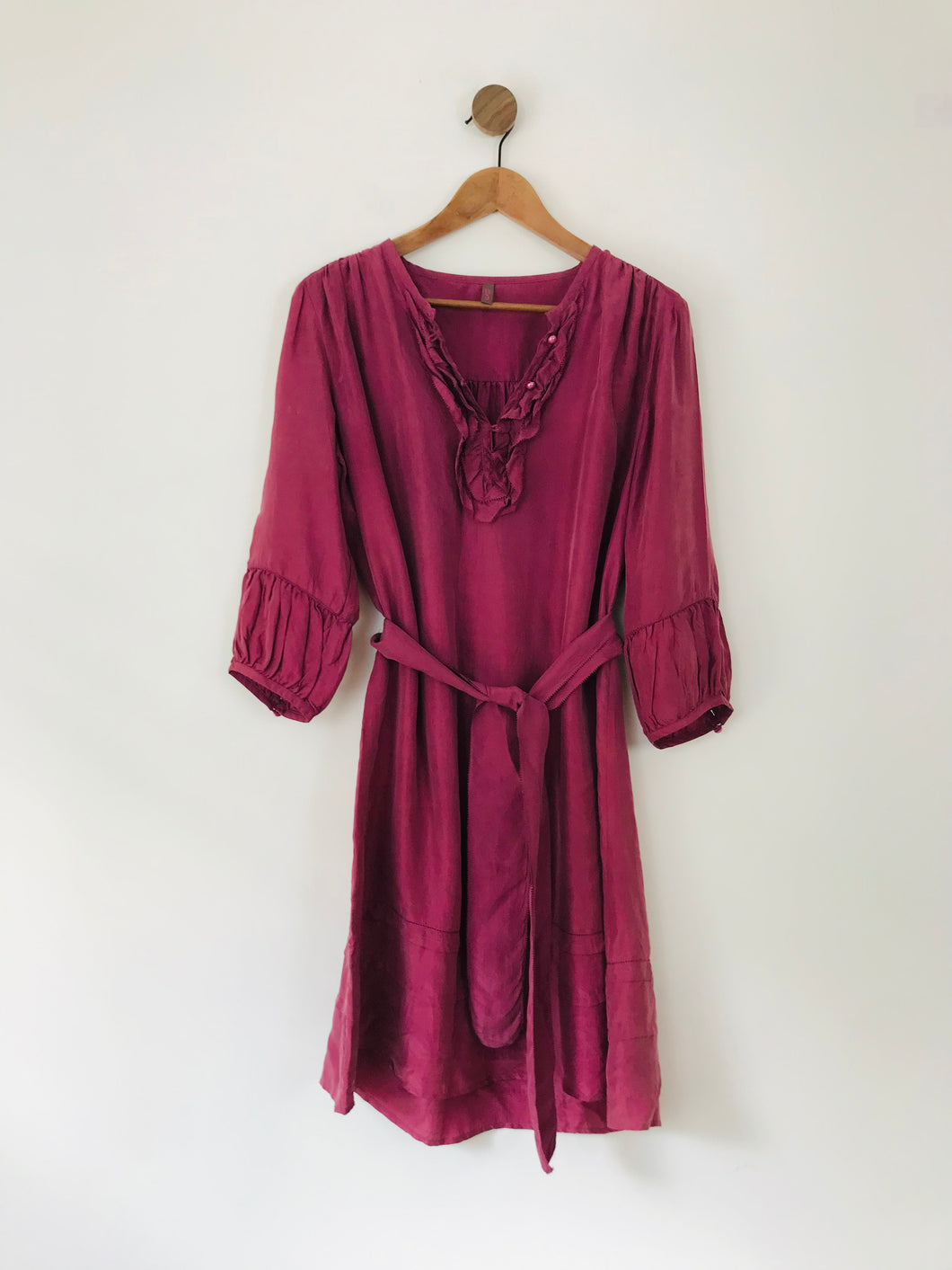 Wrap Women's Silk Shift Dress | UK14 | Purple