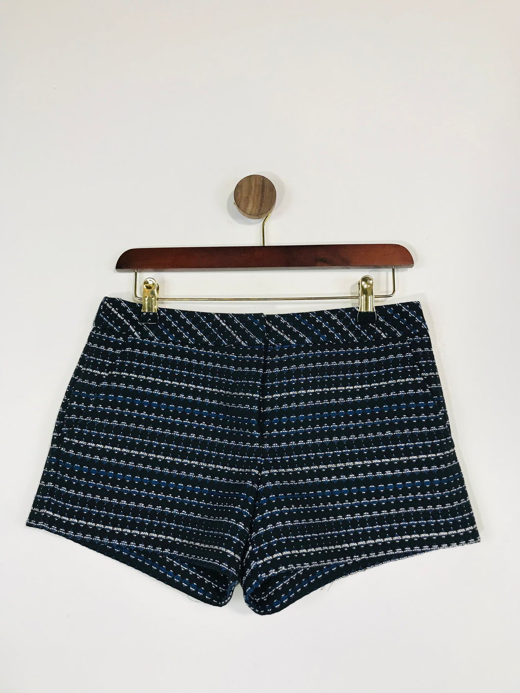 Trina Turk Women's Striped Embroidered Shorts | US4 UK8 | Black
