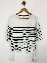 Load image into Gallery viewer, White Stuff Women&#39;s Wool Striped Jumper | UK10 | White
