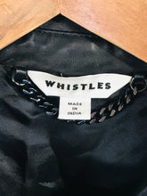 Load image into Gallery viewer, Whistles Women&#39;s Leather Crop Biker Jacket | UK10 | Black
