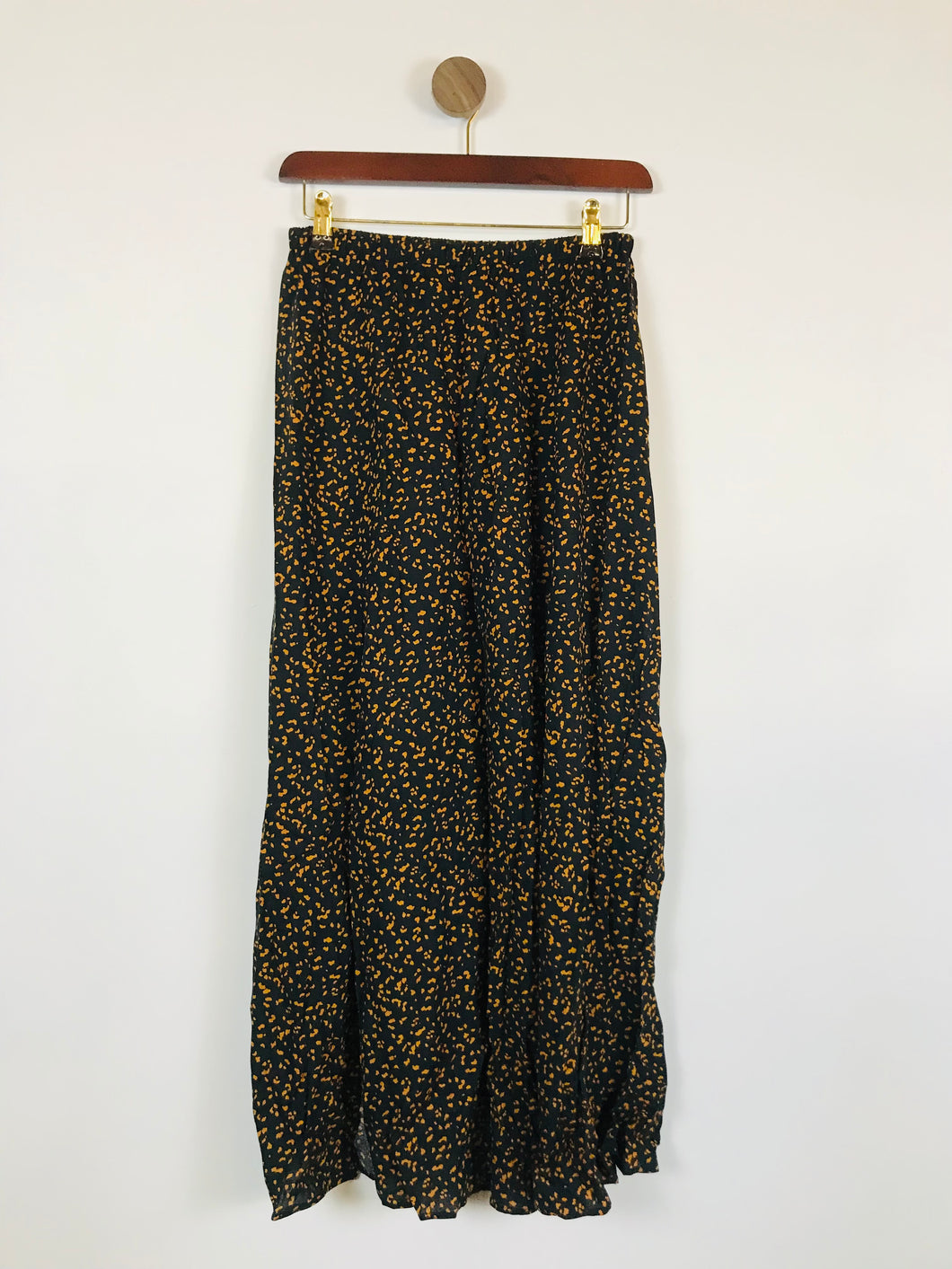 Asos Women's Leopard Print Slit Maxi Skirt NWT | UK8 | Blue