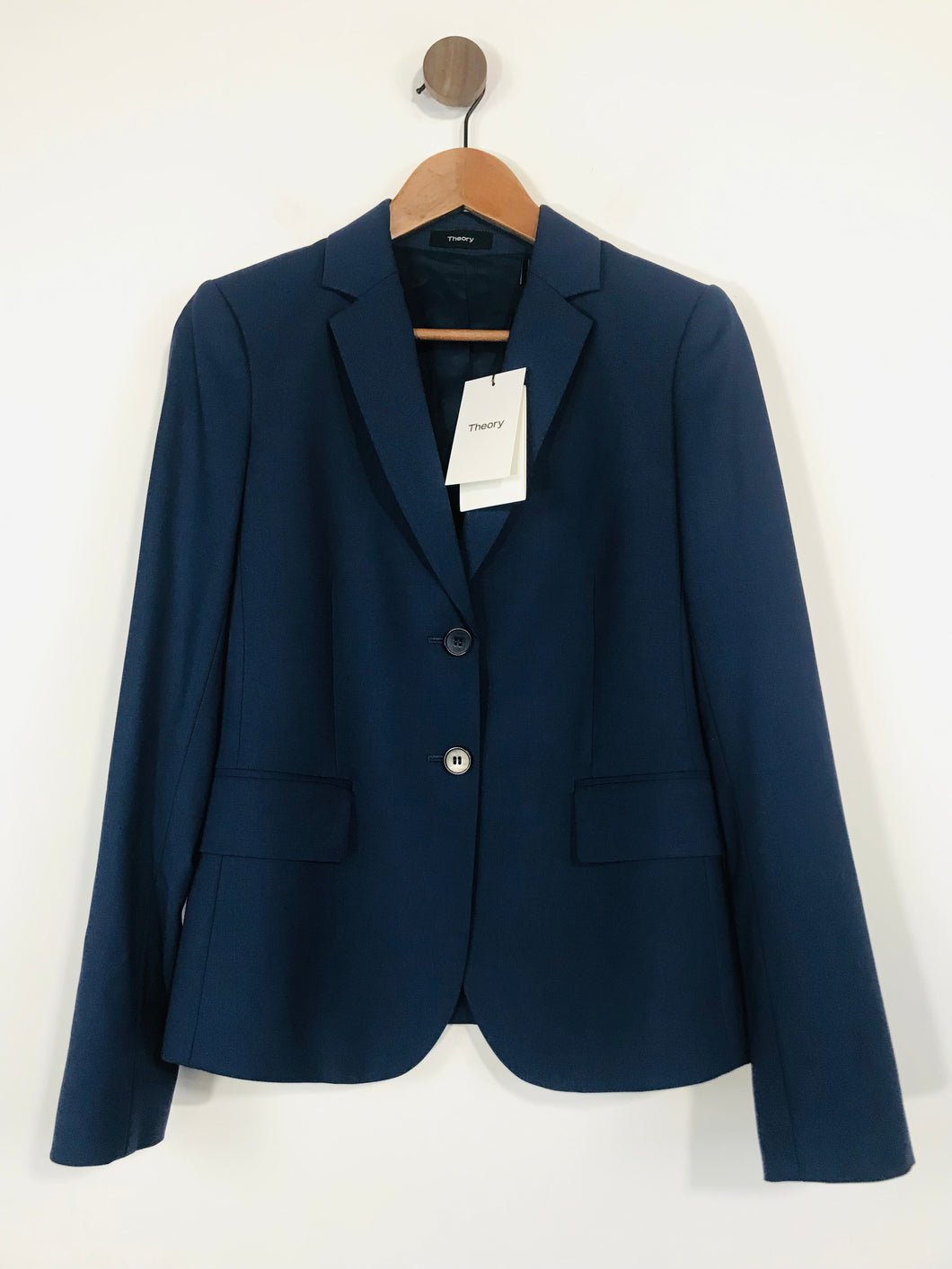 Theory Women's Wool Smart Blazer Jacket NWT | US2 UK6 | Blue