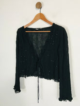 Load image into Gallery viewer, East Women&#39;s Ruffle Sequin Blouse | UK14 | Black
