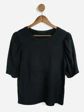 Load image into Gallery viewer, Zara Women&#39;s Gathered sleeve T-Shirt | L UK14 | Black
