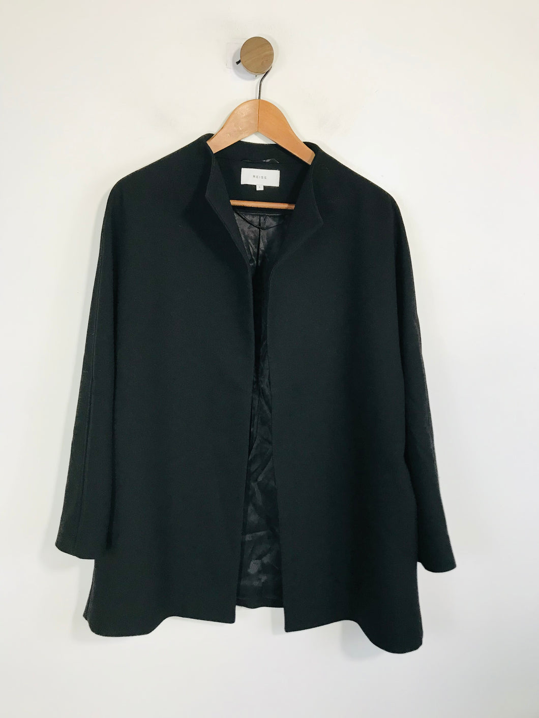 Reiss Women's Smart Overcoat Coat | L UK14 | Black