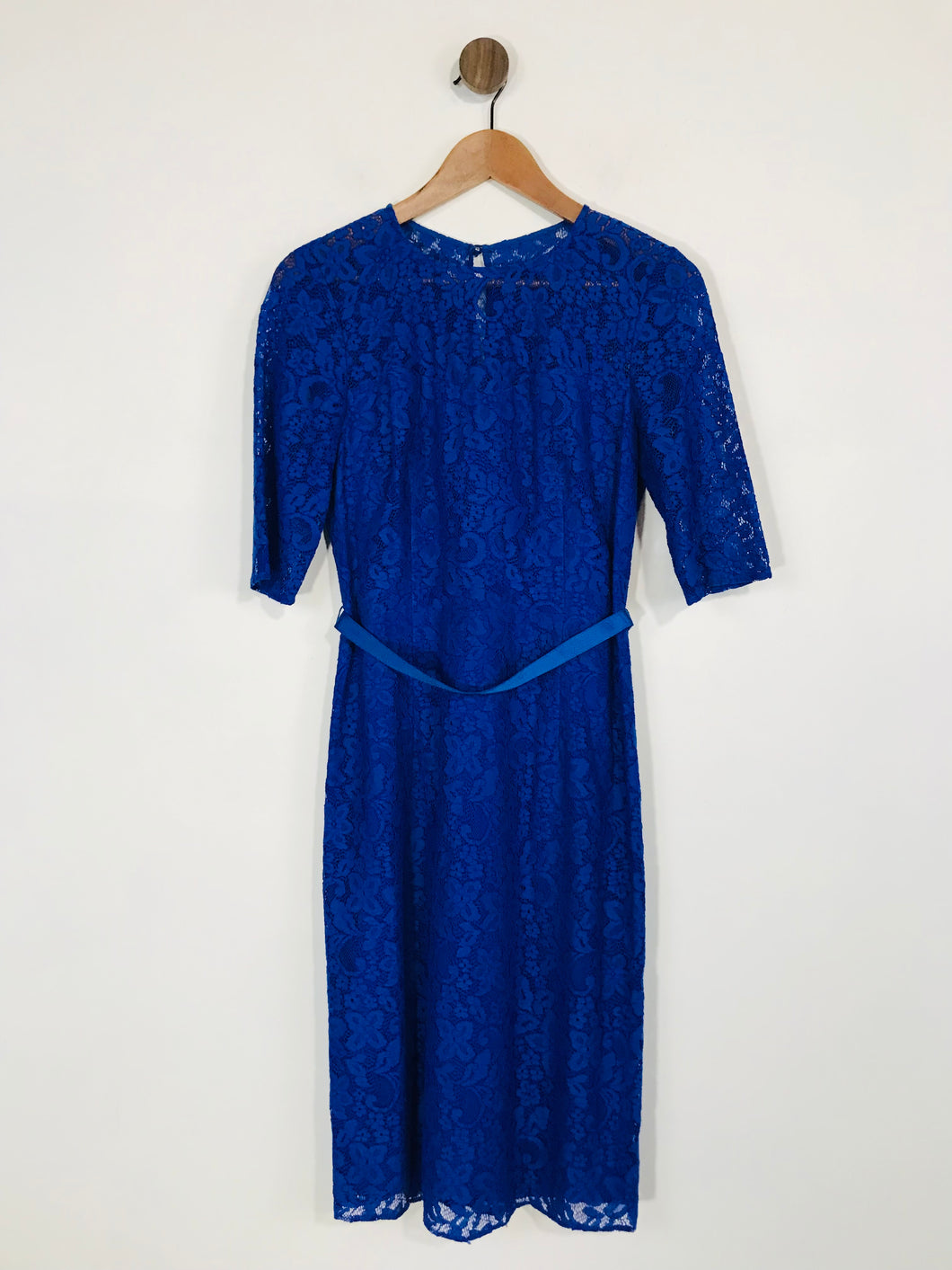 Hobbs Women's Lace Sheath Dress | UK10 | Blue