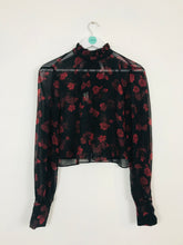 Load image into Gallery viewer, Zara Womens Floral Blouse | S UK 8 | Black
