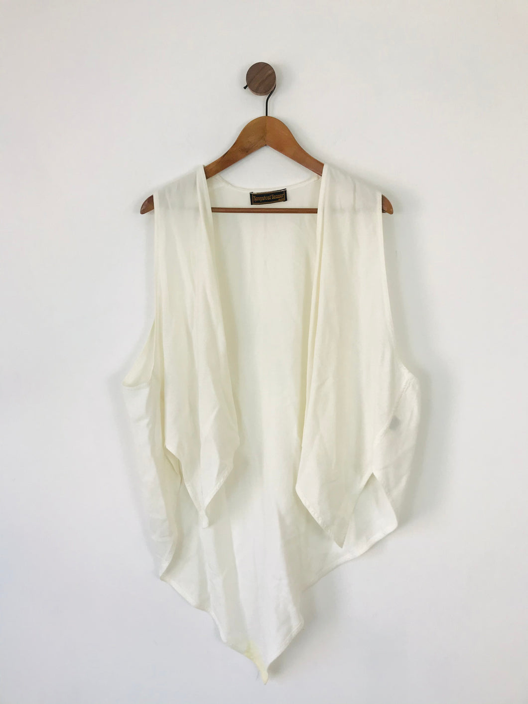 Hampstead Bazaar Women’s Vest Waistcoat Top | L-XL | Cream White