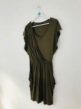 Load image into Gallery viewer, Pied A Terre Women’s Draped Scoop Neck Dress | UK10 | Khaki Green
