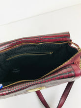 Load image into Gallery viewer, Biba Women&#39;s Leather Croc Shoulder Bag | S UK8 | Red
