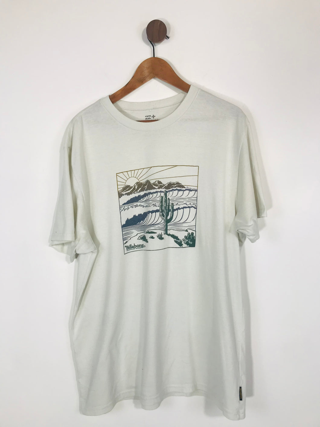 Surf Plus Billabong Men's Cotton Graphic design T-Shirt | XL | White