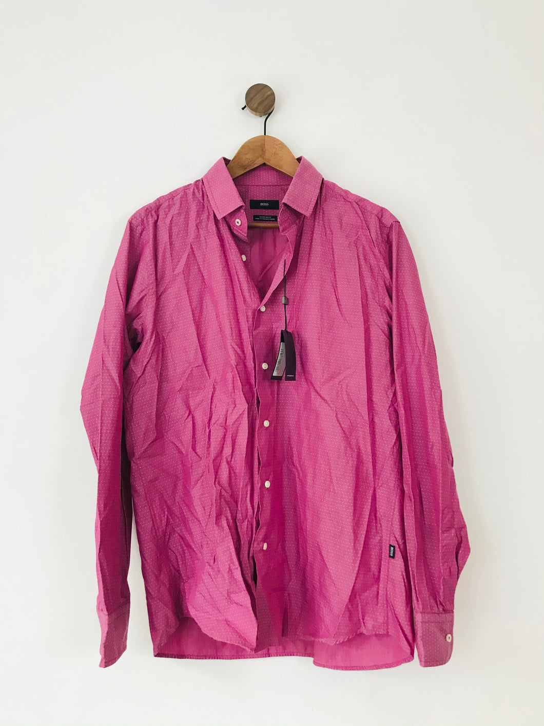 Boss Hugo Boss Men’s Button Up Shirt With Tags | L | Pink