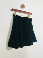 Load image into Gallery viewer, American Apparel Women&#39;s Corduroy Preppy A-Line Skirt | S UK8 | Black
