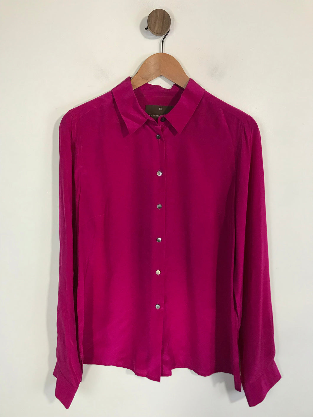 Fenn Wright Manson Women's Silk Button-Up Shirt | UK14 | Pink