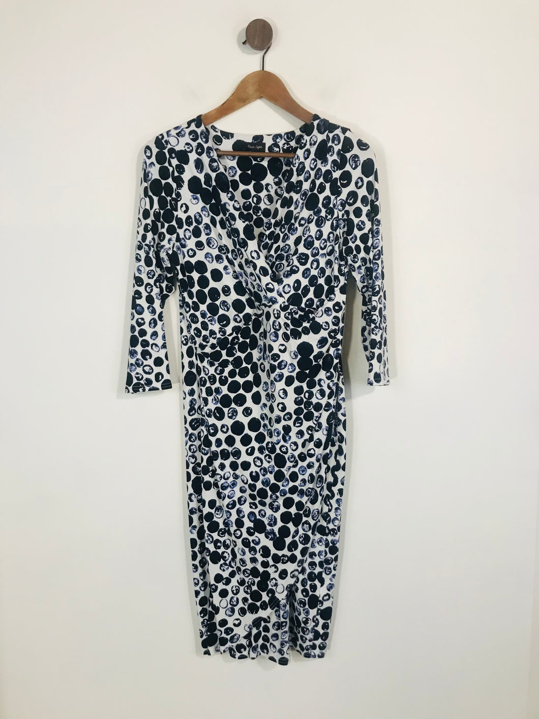 Phase Eight Women's Polka Dot Wrap Dress | UK14 | Blue