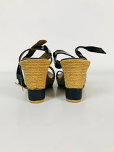 Load image into Gallery viewer, Tamaris Women&#39;s Wedge Open Toe Strappy Heels | 38 UK5 | Black
