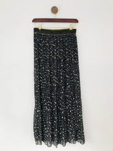 Load image into Gallery viewer, Free For Humanity Women&#39;s Leopard Print Pleated Maxi Skirt | OS | Green
