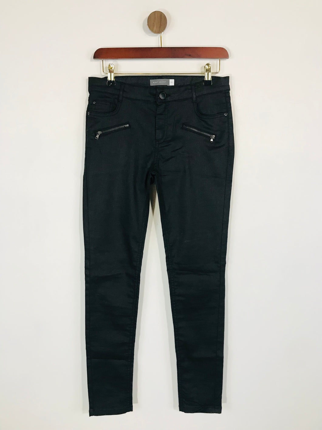 Mint Velvet Women's Matte Effect Skinny Jeans | UK10 | Black