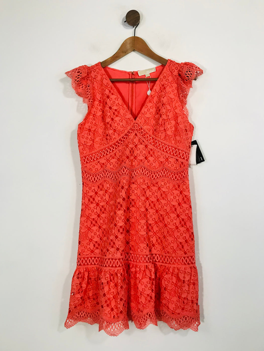 Michael Kors Women's Floral Lace A-Line Dress NWT | M UK10-12 | Orange