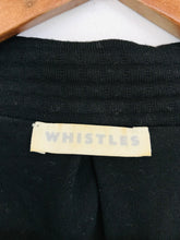 Load image into Gallery viewer, Whistles Women&#39;s Zip Up Jersey Biker Jacket | UK16 | Black
